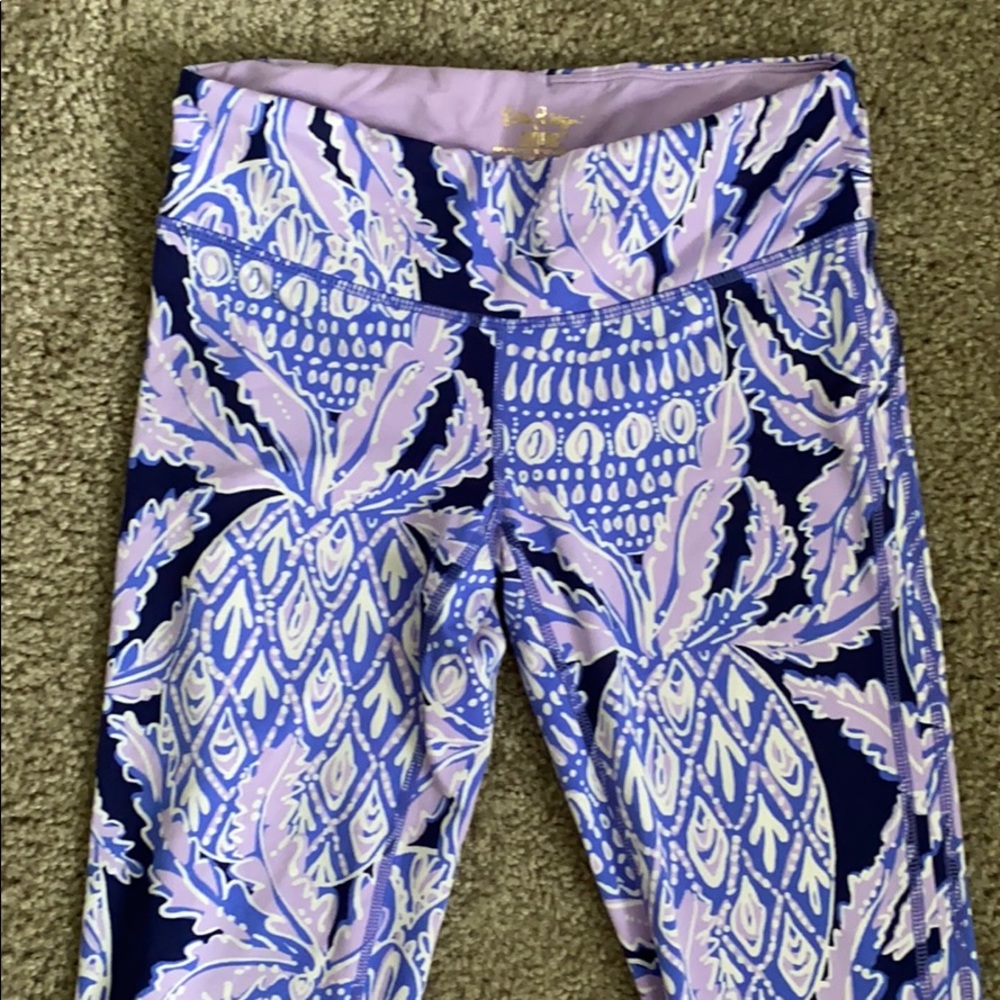 Lily Pulitzer pineapple print workout leggings